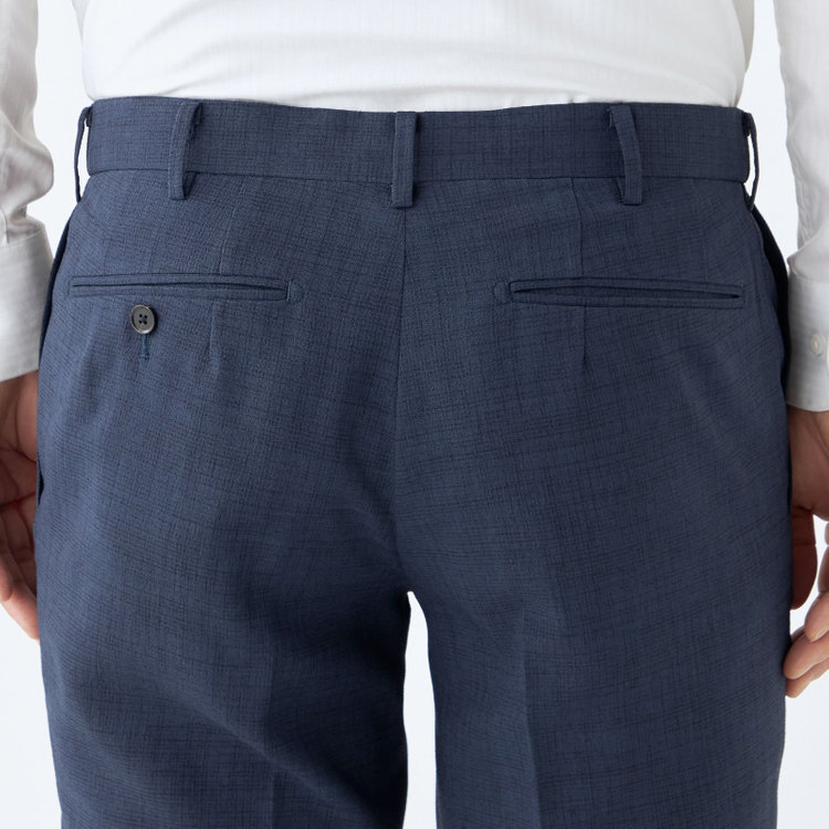 シルバーライン 【CLASSICO TAPERED】【春夏】1タックテーパードパンツ/ネイビー/ウエストムーブ仕様/4S SUSTAINABILITY&ECOLOGY FABRIC/※裾上げ済仕様 紺中間