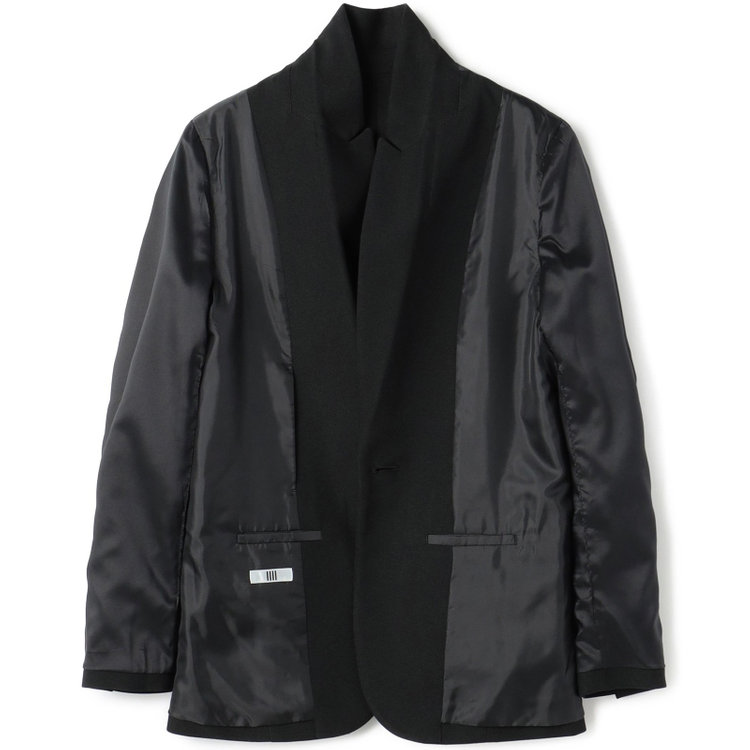 シルバーライン 【SL】【秋冬】1釦シングルパンツスーツ/ブラック×ドビー/パンツウエストシャーリング/ウォッシャブル/※パンツ裾上げ済仕様 黒