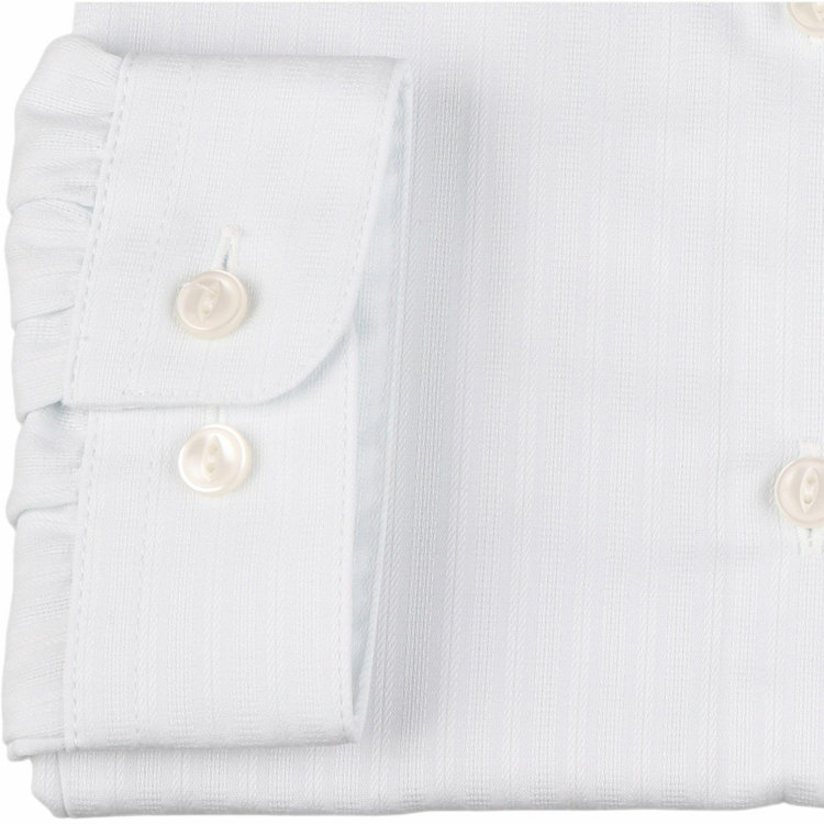 スーツセレクト 【SUIT SELECT×Samantha Thavasa】【長袖】リボン&フリル取り外しスキッパー/ミント×ドビーストライプ/形態安定 ミント系(薄緑)