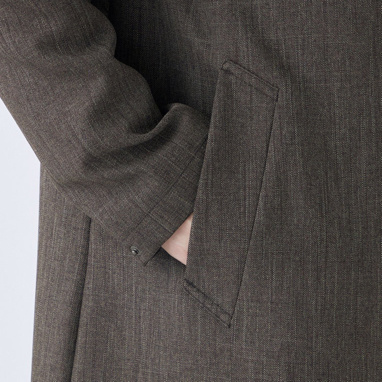 ブラックライン 【RBC】【カセット企画】ステンカラーラグランスリーブコート/ブラウン 茶中間