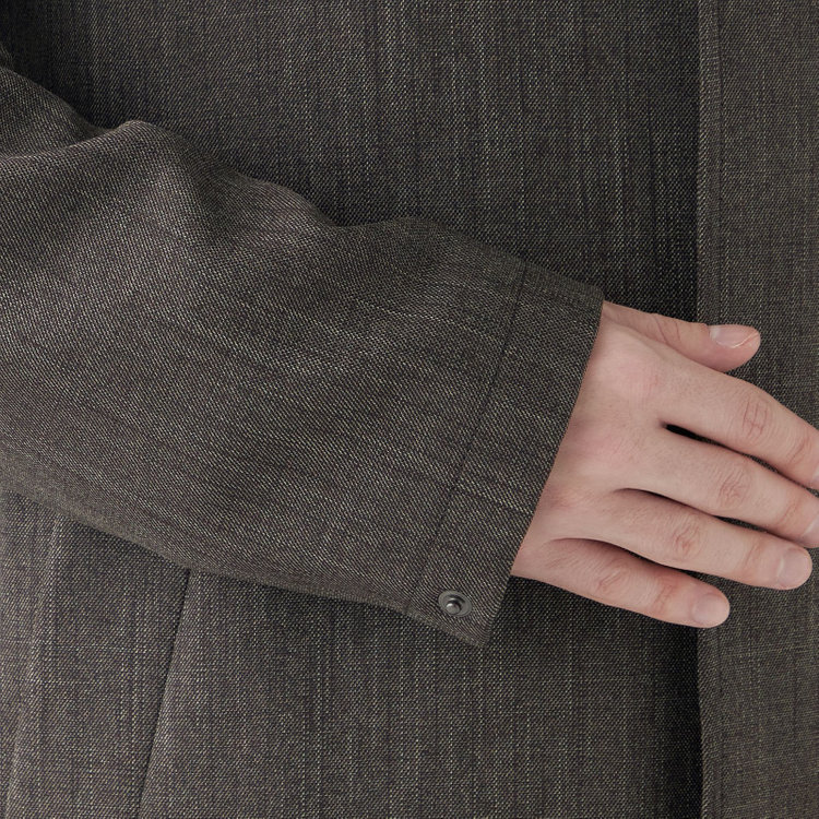 ブラックライン 【RBC】【カセット企画】ステンカラーラグランスリーブコート/ブラウン 茶中間