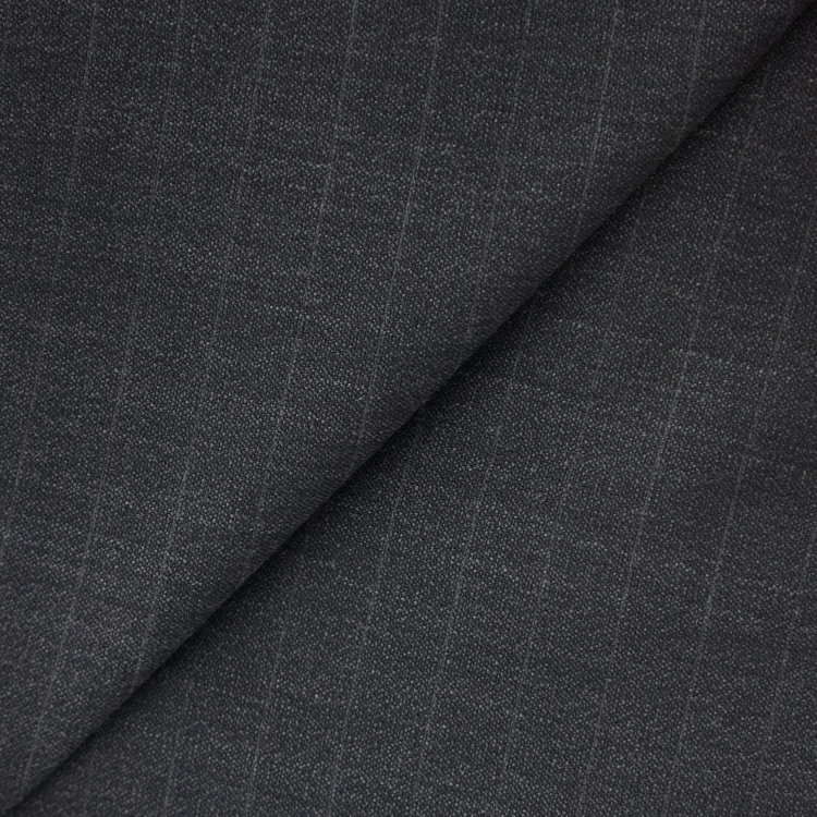 シルバーライン 【CLASSICO TAPERED】【年間】スペアパンツ付き/2釦シングルスーツ 1タック/グレー×ストライプ/ウエストシャーリング仕様/ウォッシャブル/※裾上げ必要 グレー中間