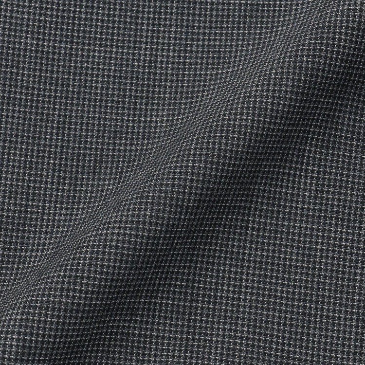 ブラックライン 【KSW】【春夏】スペアパンツ付き/2釦シングルスーツ 0タック/グレー×チェック/WASHABLE SUIT/※パンツ裾直し必要 グレー中間