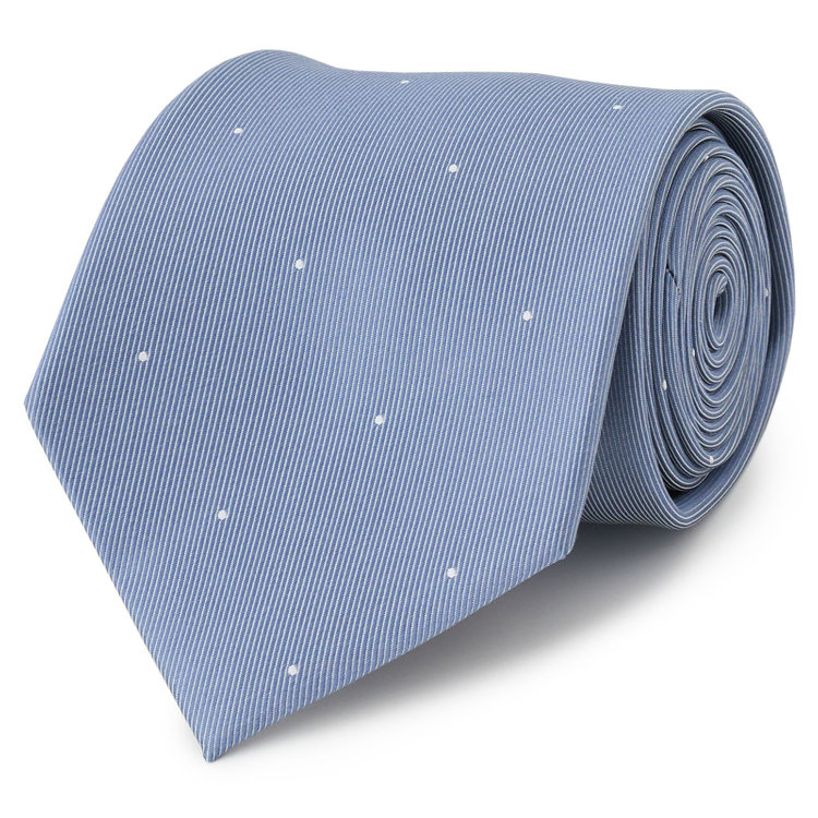 ブラックライン 【BLACK LINE】シルクブレンドドットネクタイ 7.5cm幅/ブルー その他