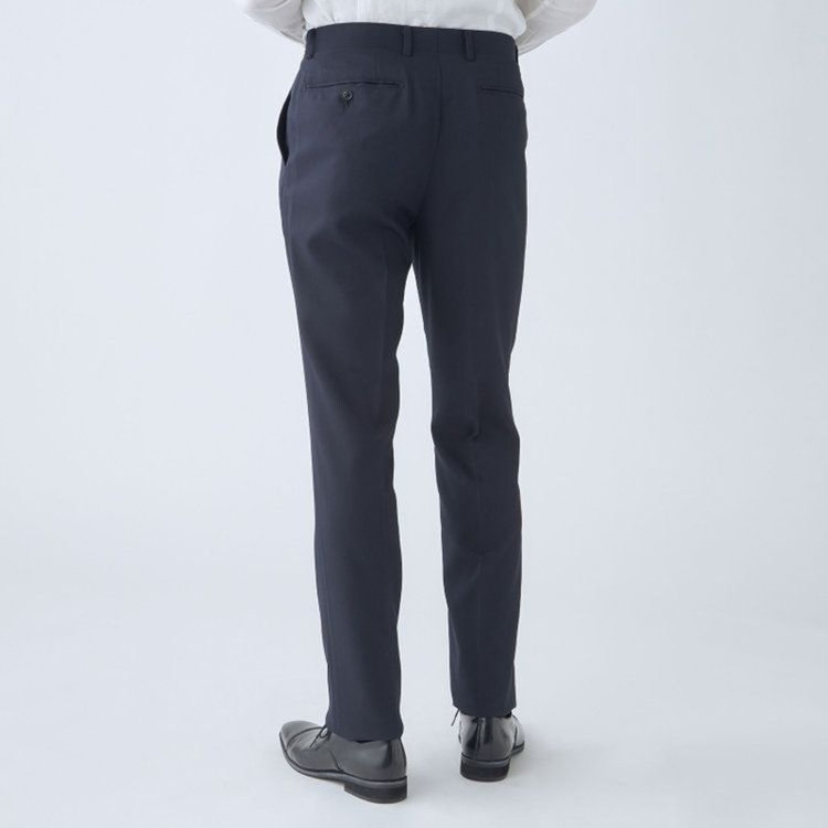 ブラックライン 【KSW】【年間】2釦シングルスーツ 0タック/ネイビー×シャドーストライプ/ウォッシャブルパンツ※裾上げ必要 紺濃色