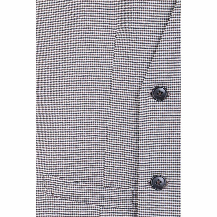 スーツセレクト 【発送在庫あり】【CLASSICO TAPERED】【春夏】ジレ(ベスト)/ベージュ×チェック ベージュ系(薄茶)