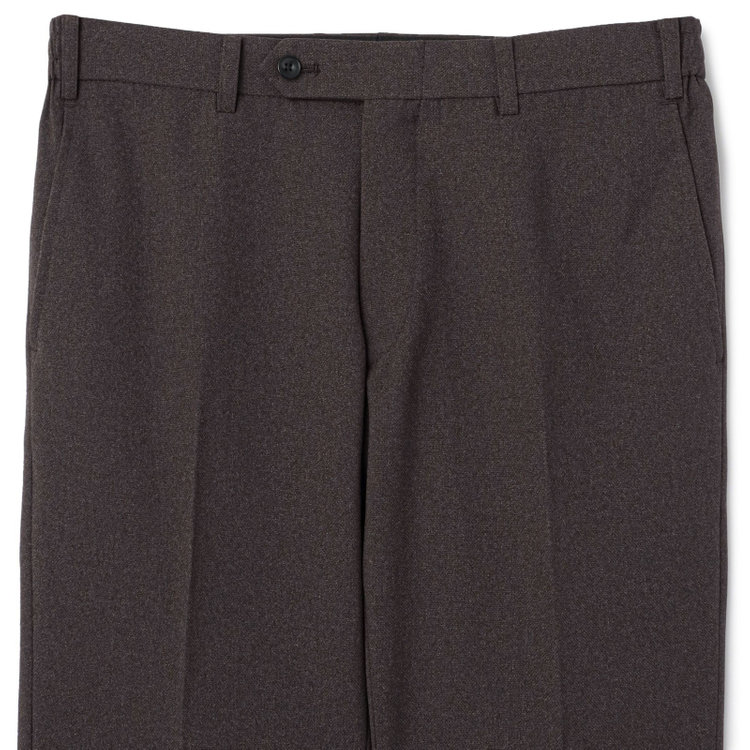 ブラックライン 【SLIM TAPERED_2】【年間】2釦シングルスーツ 0タック/ブラウン/ウエストシャーリング/4S SUSTAINABILITY&ECOLOGY FABRIC/ウォッシャブル/※パンツ裾上げ済仕様 茶中間