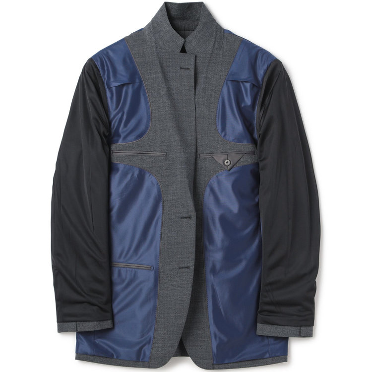 シルバーライン 【4S CROSS】【春夏】セットアップジャケット/グレー/パッチポケット グレー中間