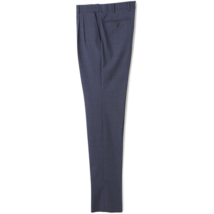 シルバーライン 【CLASSICO TAPERED】【春夏】3釦段返りシングルスーツ 2タック/ネイビー/パッチポケット/ウエストムーブ/MARZOTTO/※裾上げ必要 青濃色