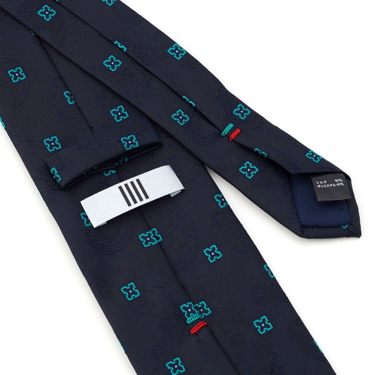 シルバーライン 【SILVER LINE】シルクブレンドペイズリーネクタイ 8.5cm幅/ダークネイビー その他
