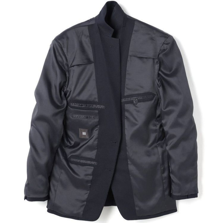 ブラックライン 【KSW】【年間】2釦シングルスーツ 0タック/ネイビー×シャドーストライプ/ウォッシャブルパンツ※裾上げ必要 紺濃色