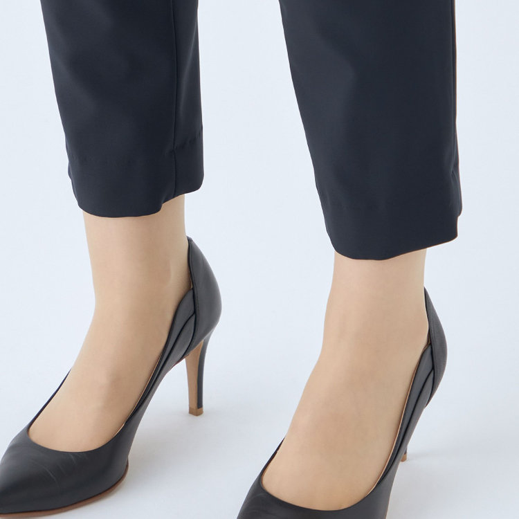 シルバーライン 【SL】【年間】テーパードパンツ/ネイビー/ウォッシャブル/※裾上げ済仕様 紺中間