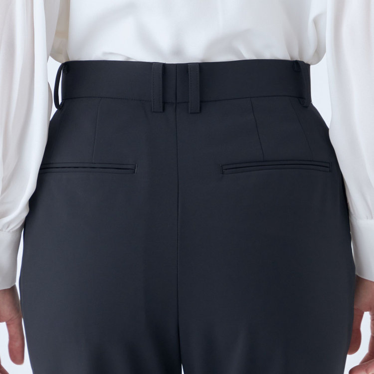 シルバーライン 【SL】【年間】テーパードパンツ/ネイビー/ウォッシャブル/※裾上げ済仕様 紺中間