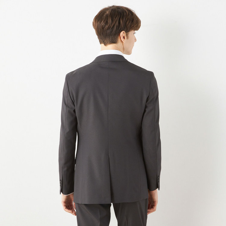 ブラックライン 【SLIM TAPERED_2】【年間】2釦シングルスリーピーススーツ 0タック/グレー/ウエストシャーリング/4S/※パンツ裾直し必要 グレー濃色
