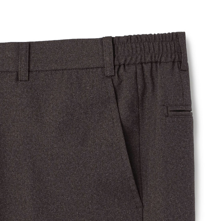 ブラックライン 【SLIM TAPERED_2】【年間】2釦シングルスーツ 0タック/ブラウン/ウエストシャーリング/4S SUSTAINABILITY&ECOLOGY FABRIC/ウォッシャブル/※パンツ裾上げ済仕様 茶中間