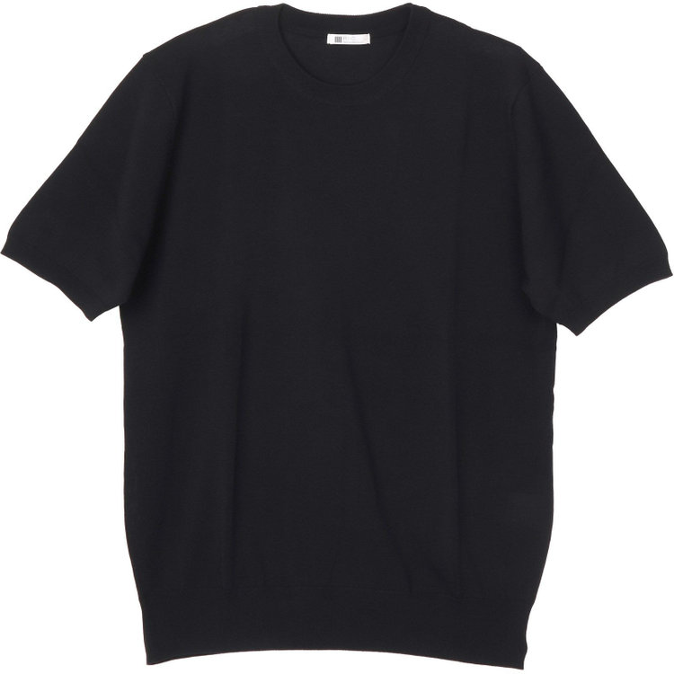 スーツセレクト 【RBC】【半袖】クルーネックニットTシャツ/ブラック ブラック系(黒)