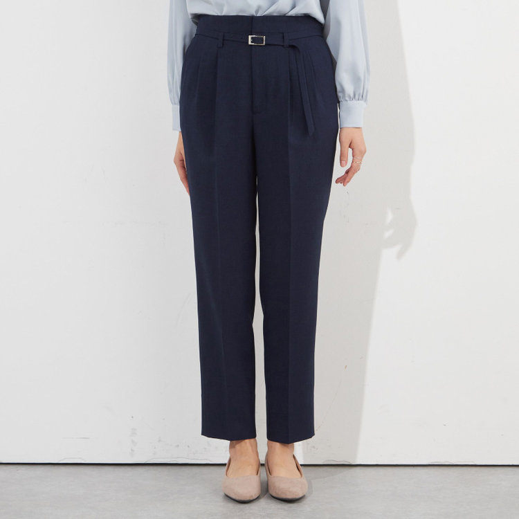 シルバーライン 【SILVER LINE】【年間】1釦シングルパンツスーツ/ネイビー/ウォッシャブル/Naturemier/4S SUSTAINABILITY&ECOLOGY FABRIC/※パンツ裾上げ済仕様 紺中間