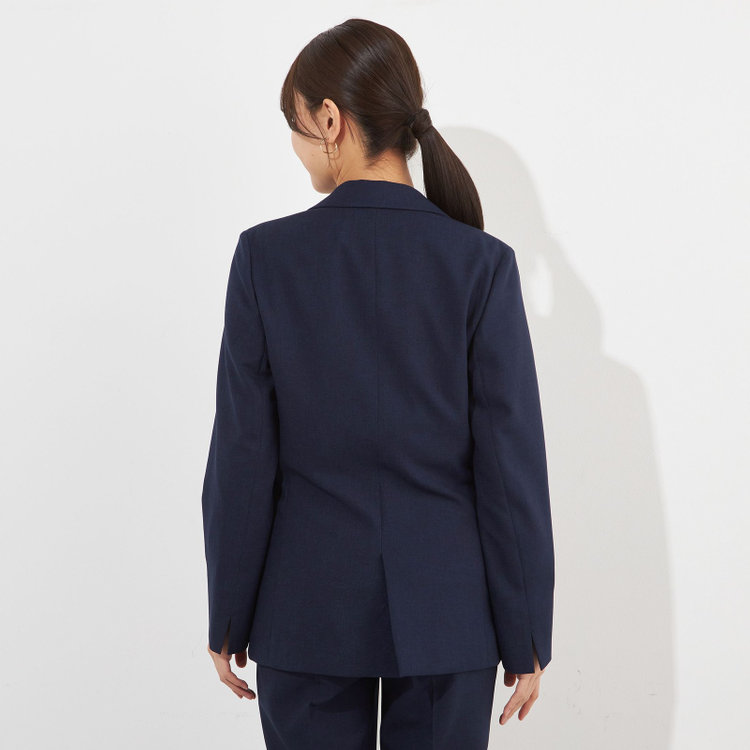 シルバーライン 【SILVER LINE】【年間】1釦シングルパンツスーツ/ネイビー/ウォッシャブル/Naturemier/4S SUSTAINABILITY&ECOLOGY FABRIC/※パンツ裾上げ済仕様 紺中間