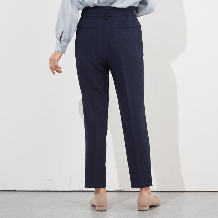 シルバーライン 【SILVER LINE】【年間】1釦シングルパンツスーツ/ネイビー/ウォッシャブル/Naturemier/4S SUSTAINABILITY&ECOLOGY FABRIC/※パンツ裾上げ済仕様 紺中間