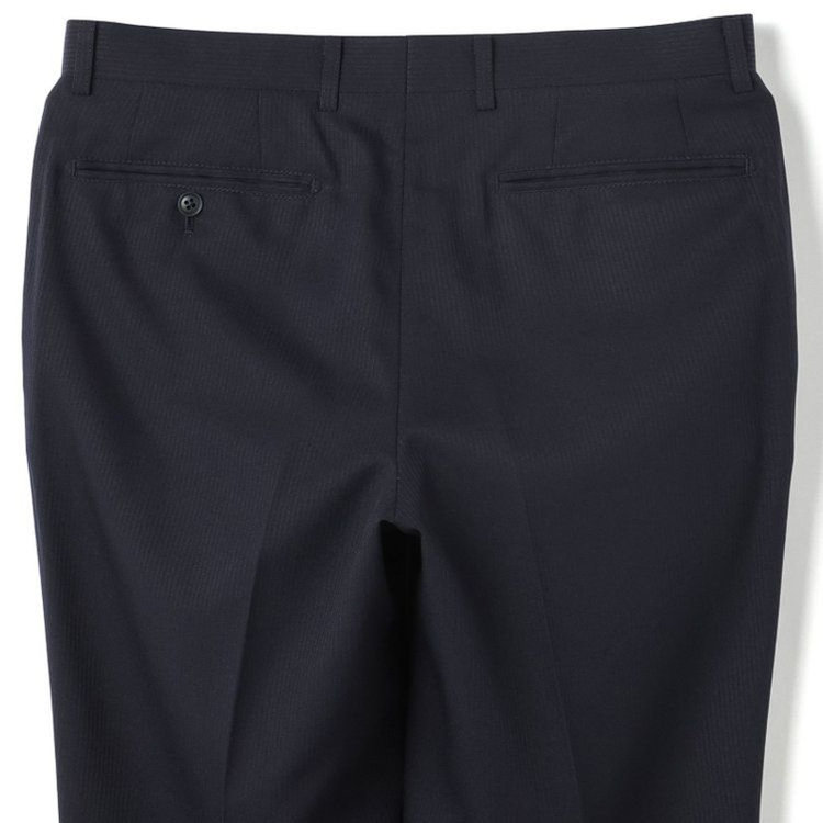 ブラックライン 【KSW】【年間】2釦シングルスーツ 0タック/ネイビー×シャドーストライプ/ウォッシャブルパンツ※裾上げ必要 紺濃色