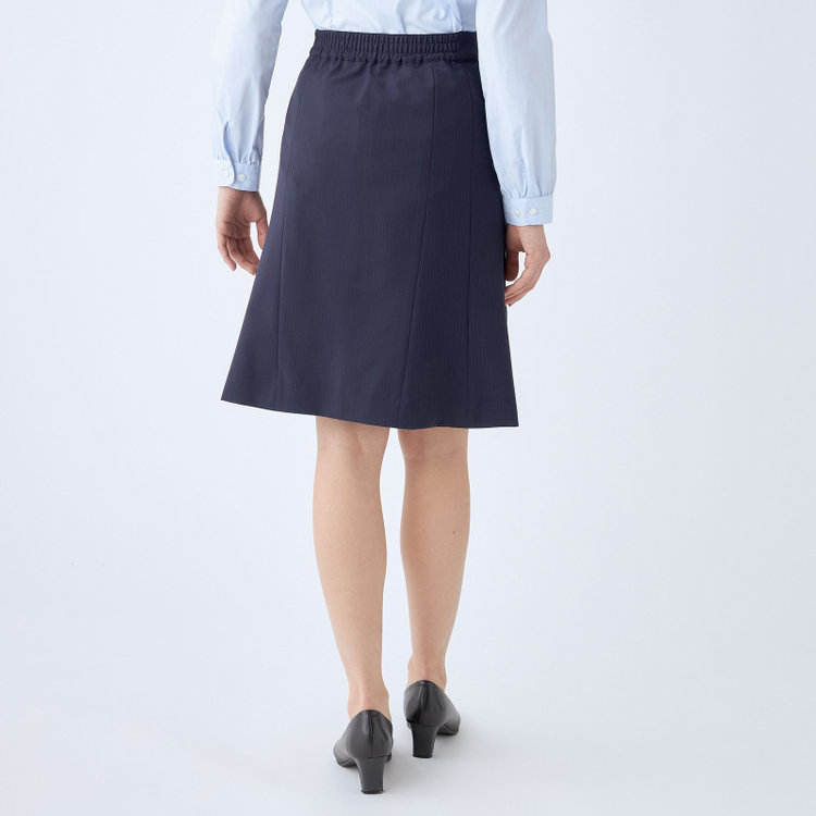 スーツセレクト 【SUIT SELECT×Samantha Thavasa】【年間】Aラインスカート/ネイビー×ストライプ/4S/マシンウォシャブル その他