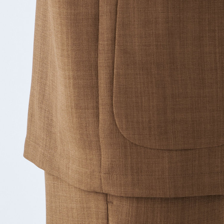 ブラックライン 【RBC】【春夏】2釦オーバーサイズジャケット/ブラウン/パッチポケット/4S SUSTAINABILITY&ECOLOGY FABRIC 茶中間