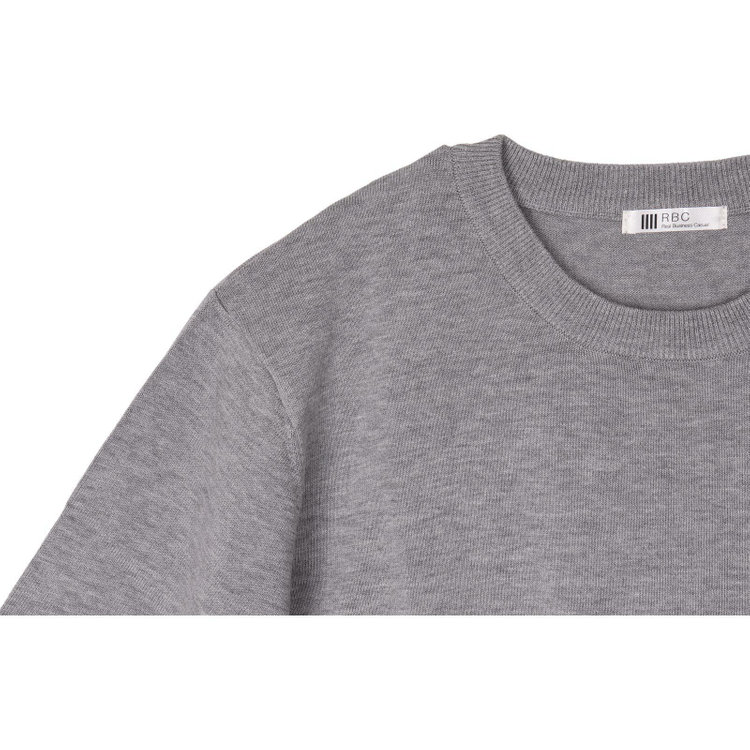 スーツセレクト 【WEB限定/OUTLET】【発送在庫あり】【RBC】【半袖】クルーネックニットTシャツ/グレー グレー系(灰)