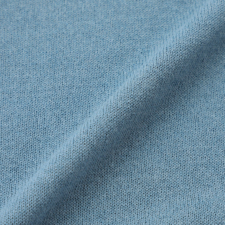 SUIT SELECT　アウトレット 【WEB限定/OUTLET/汚れ・キズ等有】【RBC】【半袖】和紙コットンブレンドクルーネックニットシャツ/ブルー 青中間
