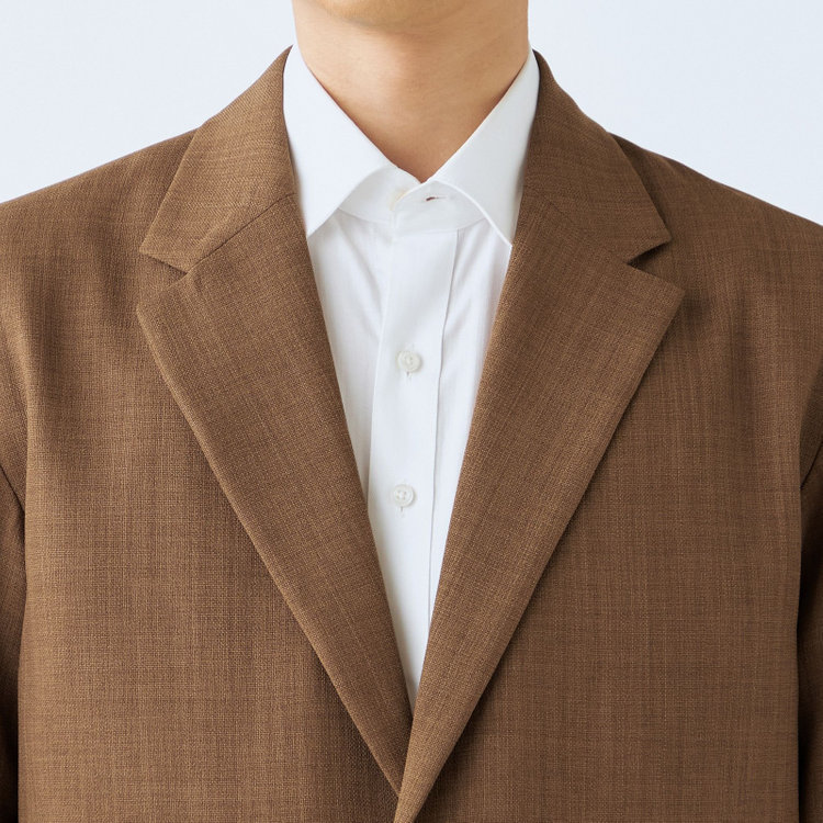 ブラックライン 【RBC】【春夏】2釦オーバーサイズジャケット/ブラウン/パッチポケット/4S SUSTAINABILITY&ECOLOGY FABRIC 茶中間