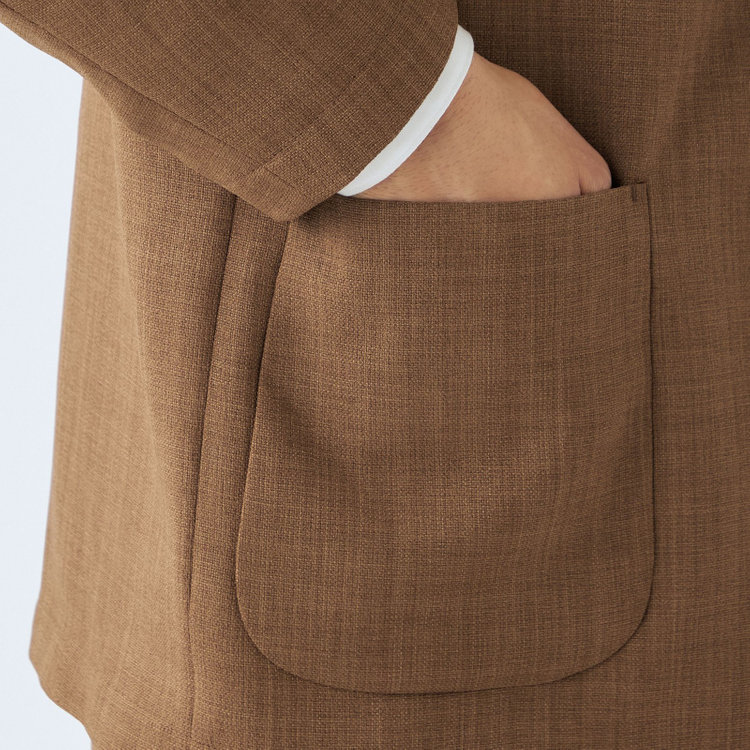 ブラックライン 【RBC】【春夏】2釦オーバーサイズジャケット/ブラウン/パッチポケット/4S SUSTAINABILITY&ECOLOGY FABRIC 茶中間