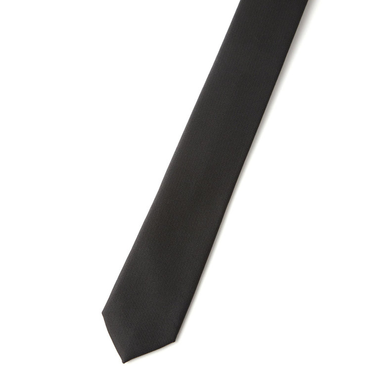 ブラックライン 【BLACK LINE】シルクブレンドソリッドネクタイ 7.5cm幅/ブラック その他