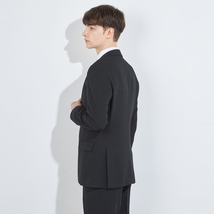 シルバーライン 【CLASSICO TAPERED】【秋冬】2釦ジャケット/ブラック/4S SUSTAINABILITY&ECOLOGY FABRIC 黒