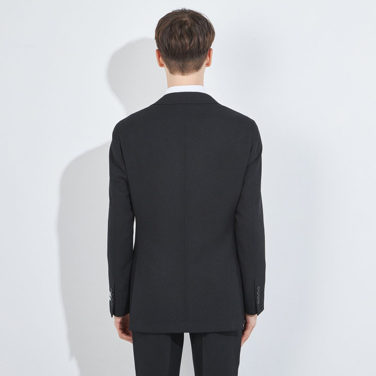 シルバーライン 【CLASSICO TAPERED】【秋冬】2釦ジャケット/ブラック/4S SUSTAINABILITY&ECOLOGY FABRIC 黒