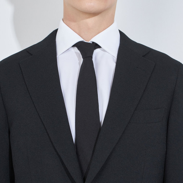 シルバーライン 【CLASSICO TAPERED】【秋冬】2釦ジャケット/ブラック/4S SUSTAINABILITY&ECOLOGY FABRIC 黒