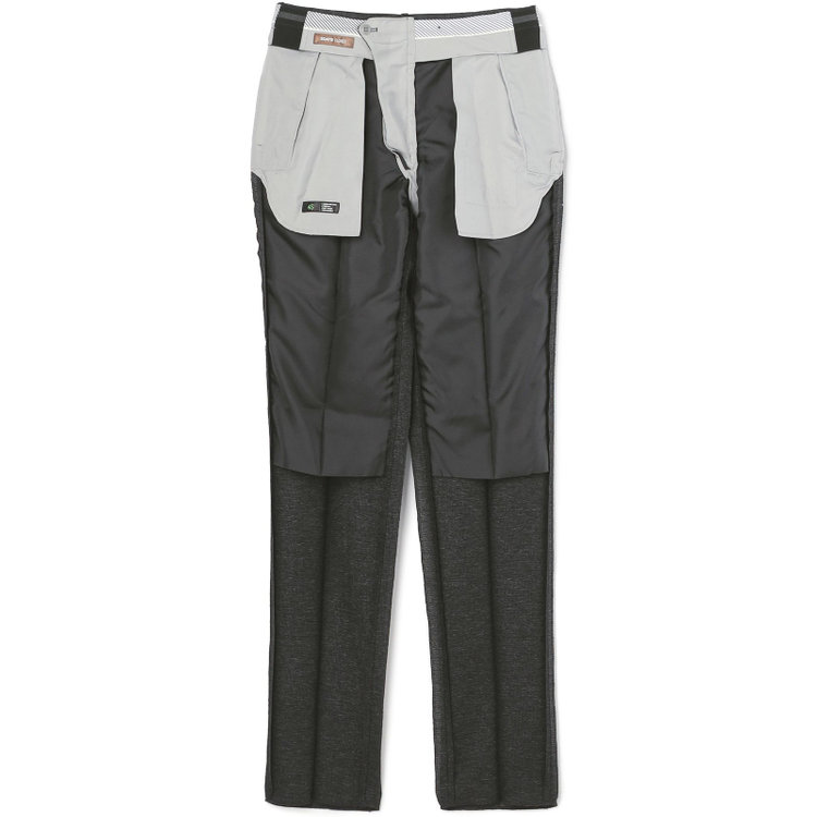シルバーライン 【5DAYS CLOSET】【RBC】【春夏】1タックテーパードパンツ/グレー×レノクロス/ウエストムーブ仕様/4S SUSTAINABILITY&ECOLOGY FABRIC/※裾上げ必要 グレー濃色