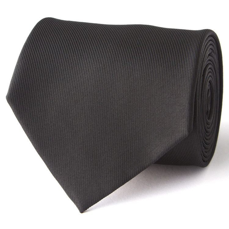 ブラックライン 【BLACK LINE】シルクブレンドソリッドネクタイ 7.5cm幅/ブラック その他