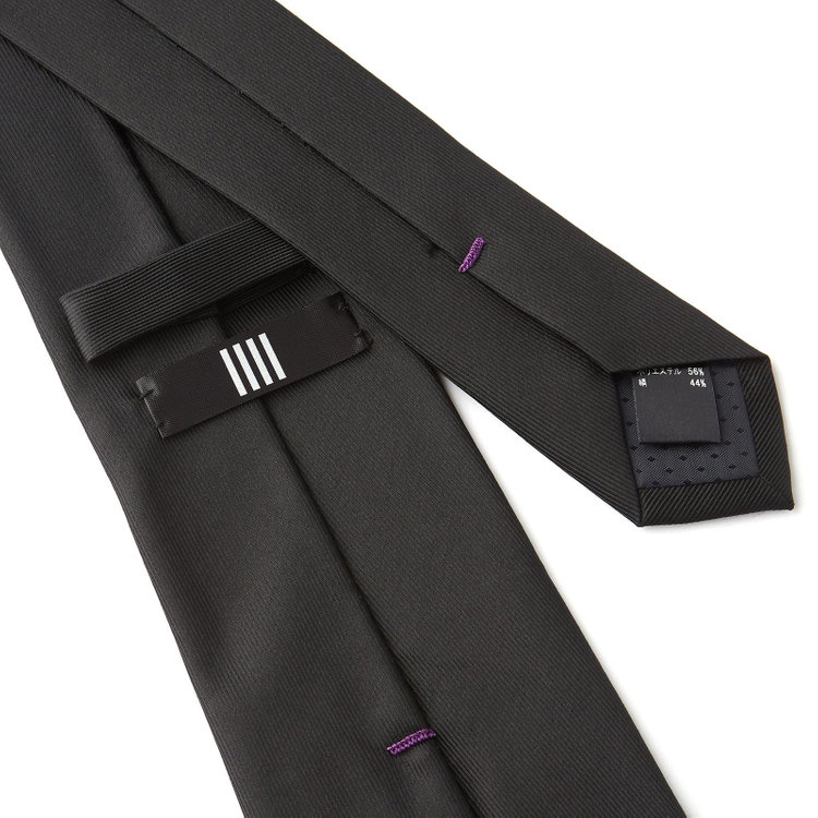 ブラックライン 【BLACK LINE】シルクブレンドソリッドネクタイ 7.5cm幅/ブラック その他