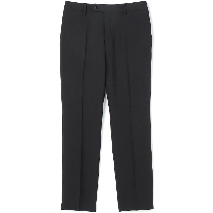 ブラックライン 【SLIM TAPERED】【年間】ウォッシャブル0タックテーパードパンツ/ブラック/裾上げ済仕様 黒