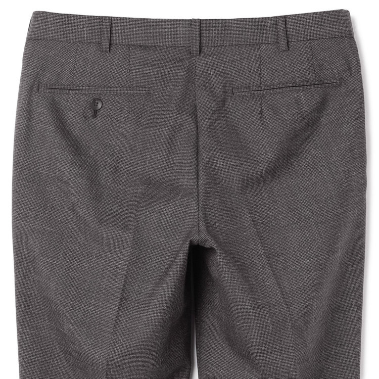 シルバーライン 【CLASSICO TAPERED】【春夏】3釦段返りシングルスーツ 2タック/ブラウン×ハウンドトゥース/ウエストムーブ/NEW ZEALAND WOOL MIX/※裾上げ必要 茶中間