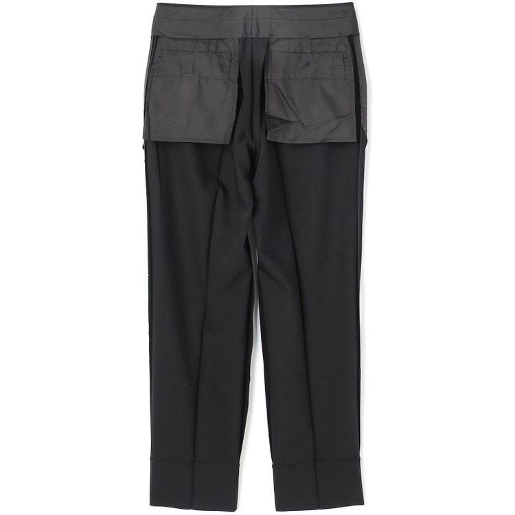 ブラックライン 【SLIM TAPERED】【年間】ウォッシャブル0タックテーパードパンツ/ブラック/裾上げ済仕様 黒