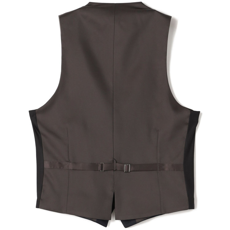 ブラックライン 【SLIM TAPERED_2】【年間】2釦シングルスリーピーススーツ 0タック/ネイビー/ウエストシャーリング/4S SUSTAINABILITY&ECOLOGY FABRIC/※パンツ裾上げ済仕様 紺濃色