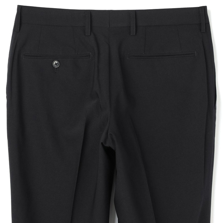 ブラックライン 【SLIM TAPERED】【年間】ウォッシャブル0タックテーパードパンツ/ブラック/裾上げ済仕様 黒