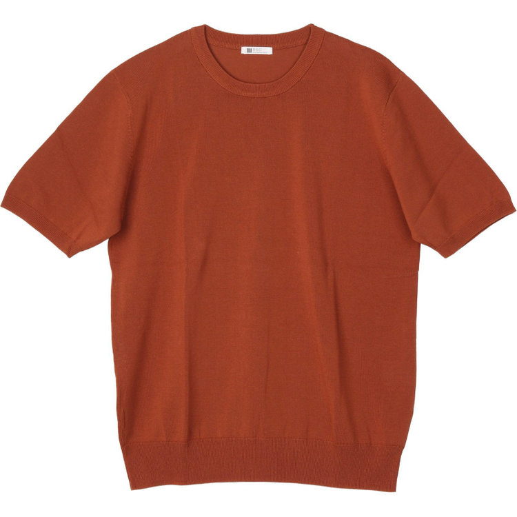 RBC】【半袖】クルーネックニットTシャツ/テラコッタ（1622002-80_Q 