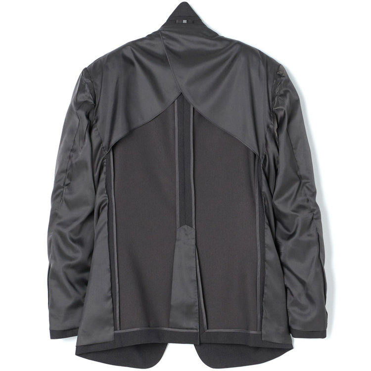 ブラックライン 【KSW】【年間】2釦シングルスーツ ノータックパンツ / チャコールグレー×ストライプ / パンツウォッシャブル ※裾上げ必要 グレー濃色