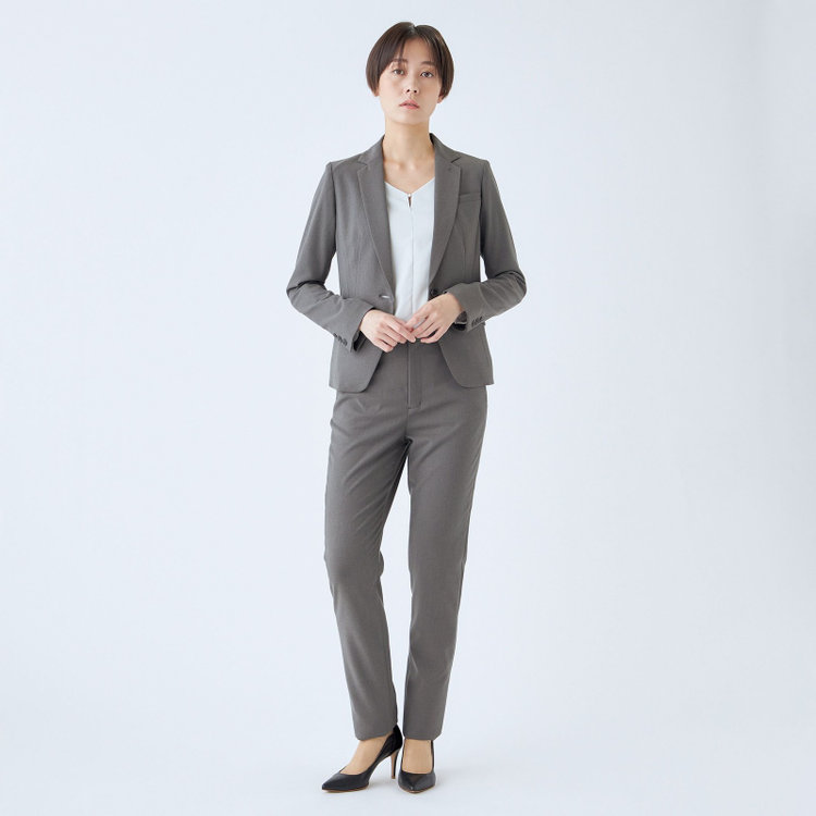 ブラックライン 【SKINNY】【年間】1釦シングルジャケット/グレー×シャドーツイル/ウォッシャブル グレー中間