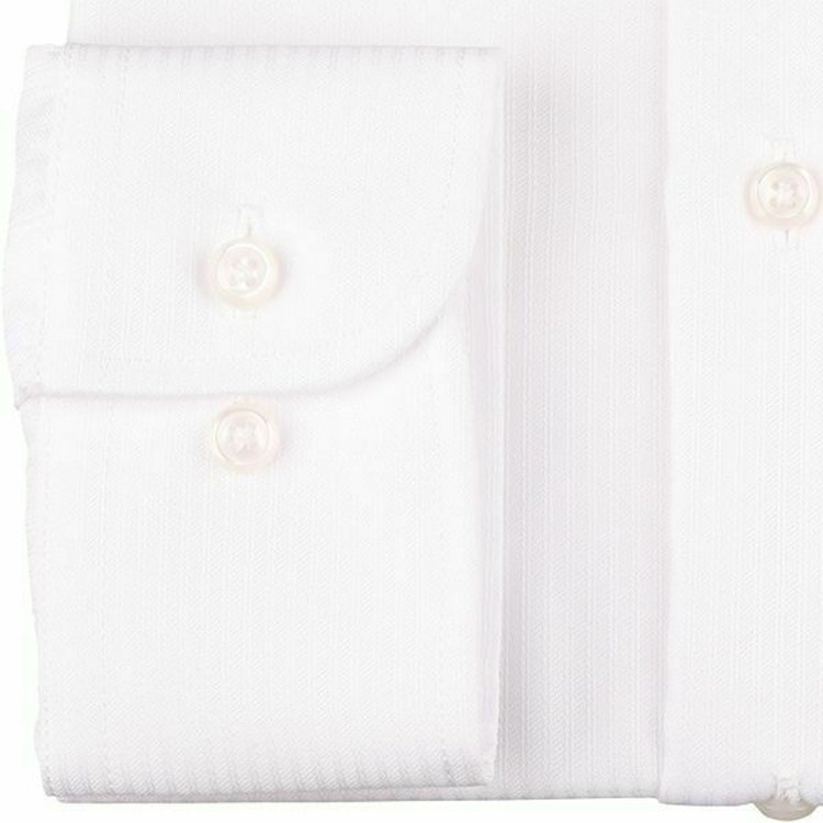 ブラックライン 【SILVER LINE】【形態安定】ワイドカラードレスワイシャツ/ホワイト×ドビーストライプ ホワイト系(白)