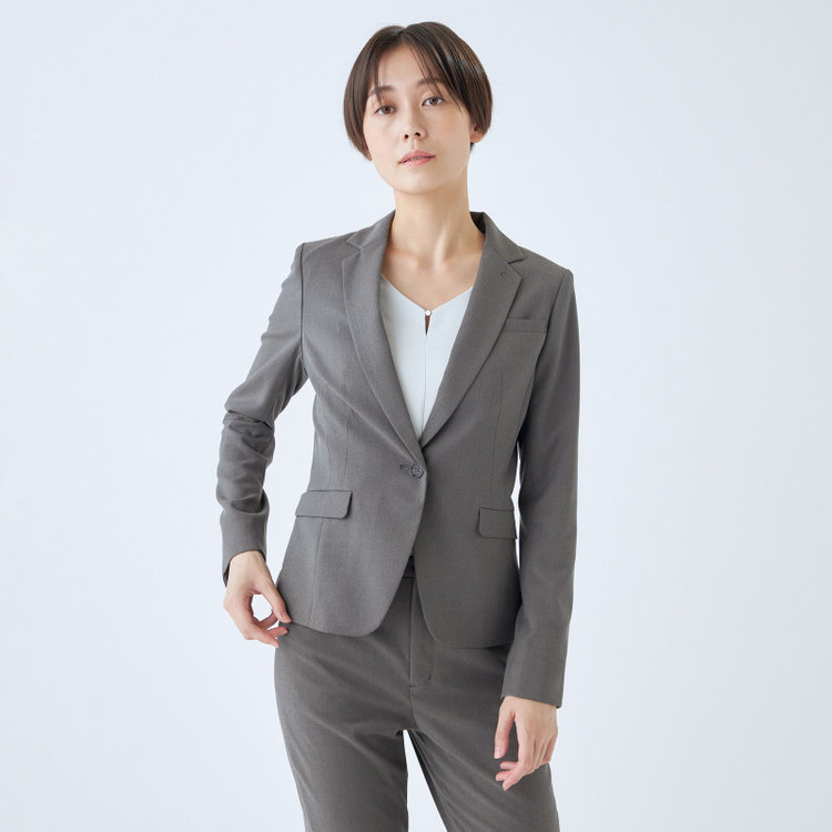 ブラックライン 【SKINNY】【年間】1釦シングルジャケット/グレー×シャドーツイル/ウォッシャブル グレー中間