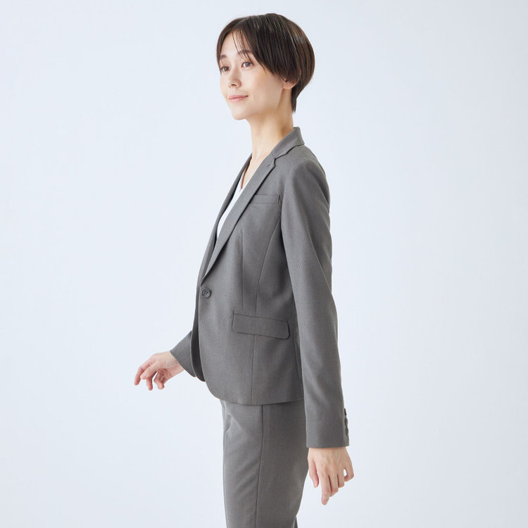 ブラックライン 【SKINNY】【年間】1釦シングルジャケット/グレー×シャドーツイル/ウォッシャブル グレー中間