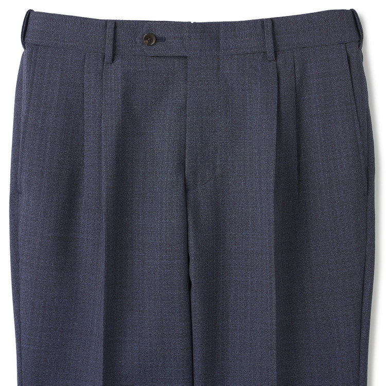 シルバーライン 【CLASSICO TAPERED】【春夏】3釦段返りシングルスーツ 2タック/ネイビー/パッチポケット/ウエストムーブ/MARZOTTO/※裾上げ必要 青濃色