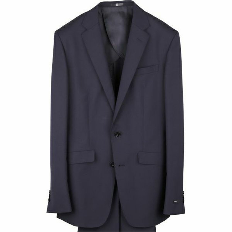 スーツセレクト 【WEB限定/OUTLET】【SLIM TAPERED_2】【年間】スペアパンツ付き/2釦シングルスーツ 0タック/ネイビー×ソリッド/THE RECRUIT STYLE/SHOWER CLEAN ネイビー系(紺)